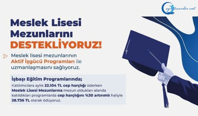 Meslek lisesi mezunlarının ‘Aktif İşgücü Programları’ ile bilgi ve tecrübe açısından uzmanlaşmasını sağlıyoruz