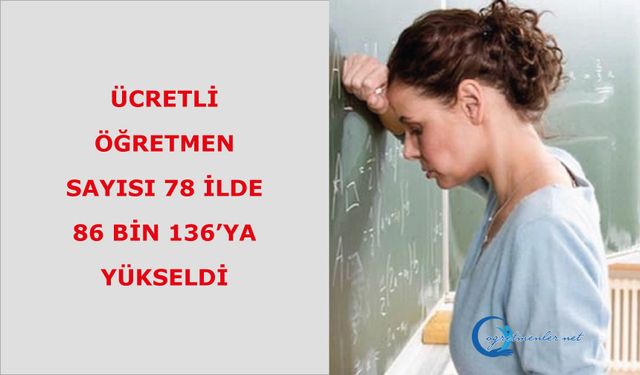 Ücretli Öğretmen Sayısı 78 İlde 86 Bin 136’ya Yükseldi