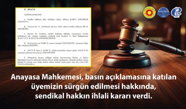 AYM, Basın Açıklamasına Katılanlar Sürgün Edilemez