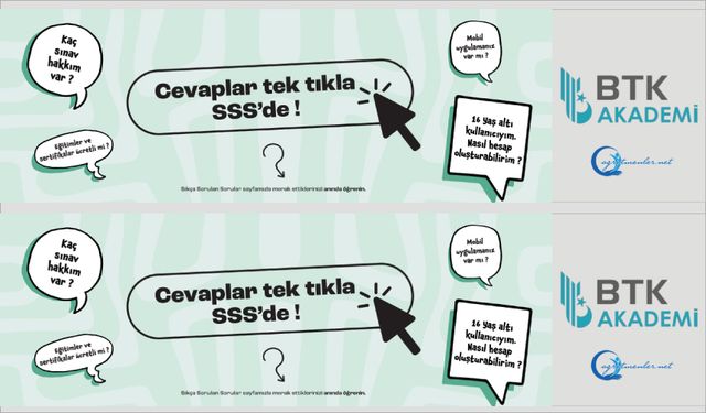Cevaplar tek tıkla BTK Akademi'de