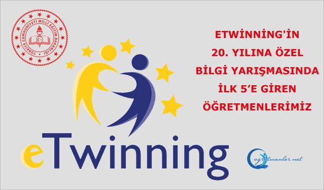 Yarışmada ilk 5’e giren öğretmenlerimiz