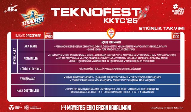 TEKNOFEST KKTC Etkinlik Takvimi yayınlandı!