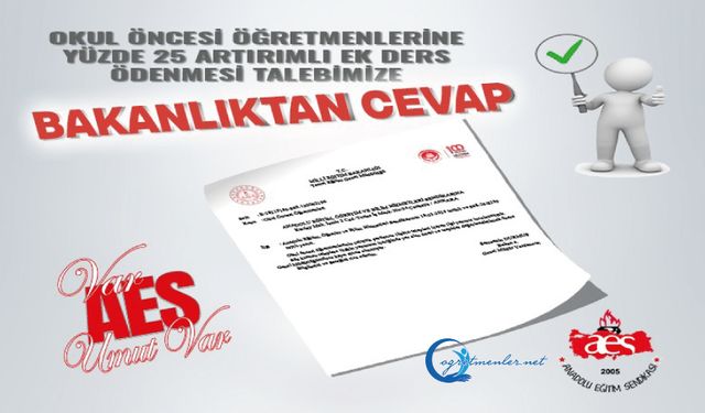 Okul öncesi öğretmenlerimizin mağduriyetinin giderilmesi için konunun takipçisi olmaya devam edeceğiz