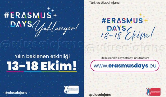 ErasmusDays 13-18 Ekim'de