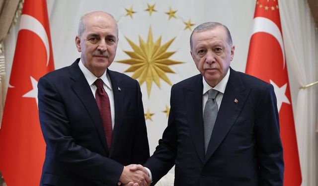 Numan Kurtulmuş’u Cumhurbaşkanlığı Külliyesinde kabul etti