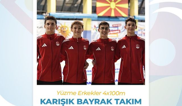 Yüzmede bayrak takımımızdan altın madalya!