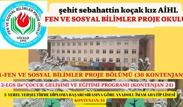 Ankara/Sebahattin Koçak Kız Anadolu İmam Hatip Lisesi
