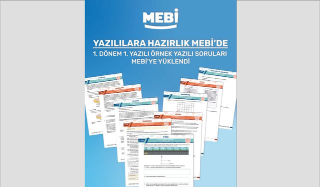 1.Dönem 1. Yazılı örnek soruları MEBİ’ye yüklendi.