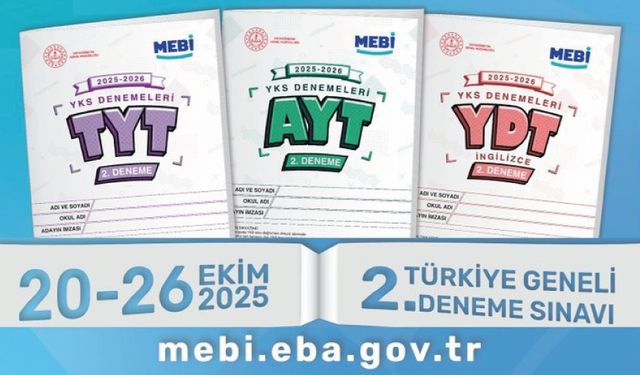 2. Türkiye Geneli TYT, AYT ve YDT Denemeleri için MEBİ’de buluşuyoruz!