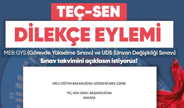 MEB GYS (Görevde Yükselme Sınavı) ve UDS (Unvan Değişikliği Sınavı) takvimini açıklasın istiyoruz!
