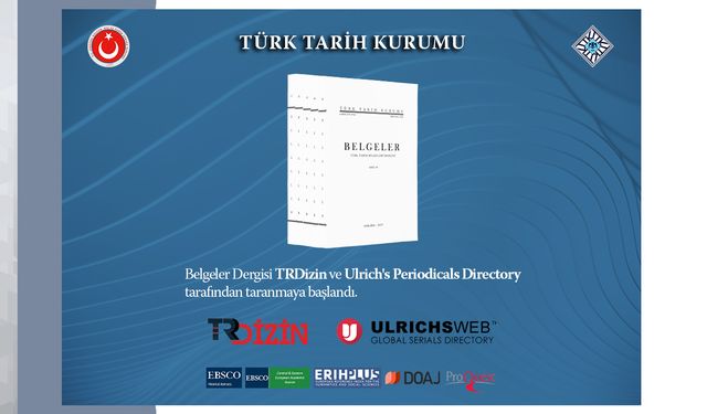 Belgeler, TR Dizin ve Ulrich’s Periodicals Directory’de Taranmaya Başladı