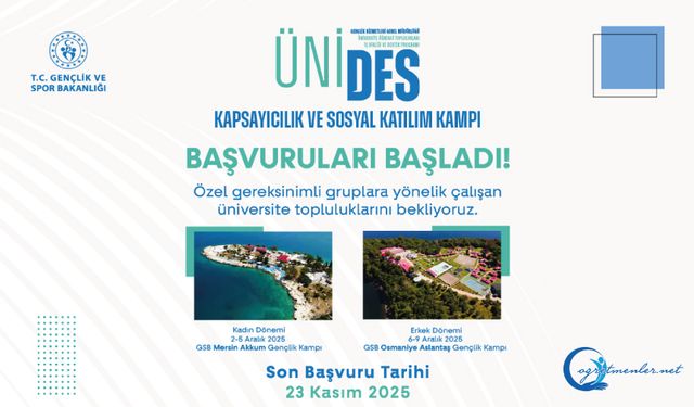 ÜNİDES Kapsayıcılık ve Sosyal Katılım Kampı Başvuruları Başladı!