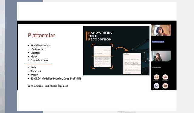 Dijital Tarih ve Tarihî Coğrafya Konferansları’nın Konuğu Dr. Sümeyye Akça Oldu