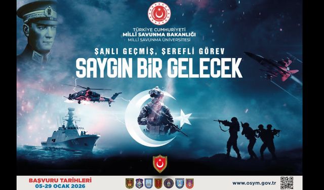 Millî Savunma Üniversitesi Askerî Öğrenci Aday Belirleme Sınav (2026-MSÜ) Başvuruları başlıyor