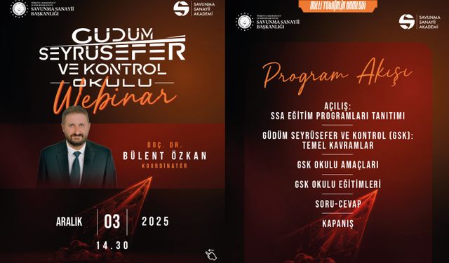 Güdüm Seyrüsefer ve Kontrol Okulu’nun tanıtılacağı Webinar