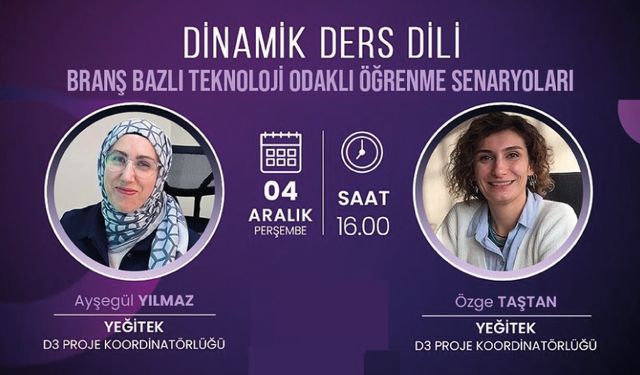 Dinamik Ders Dili Branş Bazlı Teknoloji Odaklı Öğrenme Seneryoları
