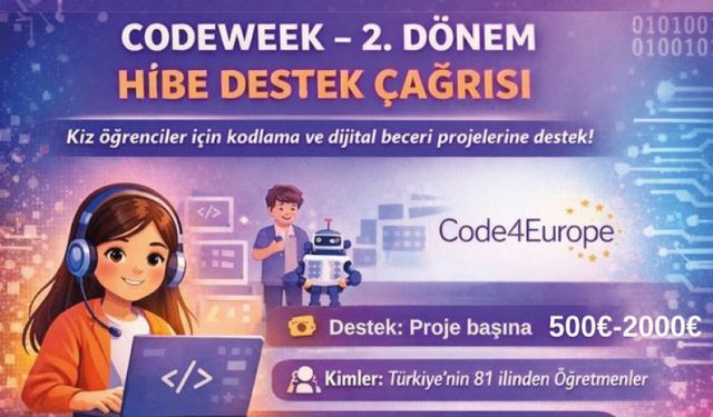 Dijital Avrupa Programı Kademeli Çağrı CodeWeek 2. Dönem Hibe Destek Çağrısı