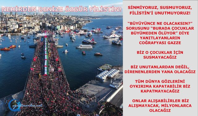 Sinmiyoruz, Susmuyoruz, Filistin’i Unutmuyoruz!