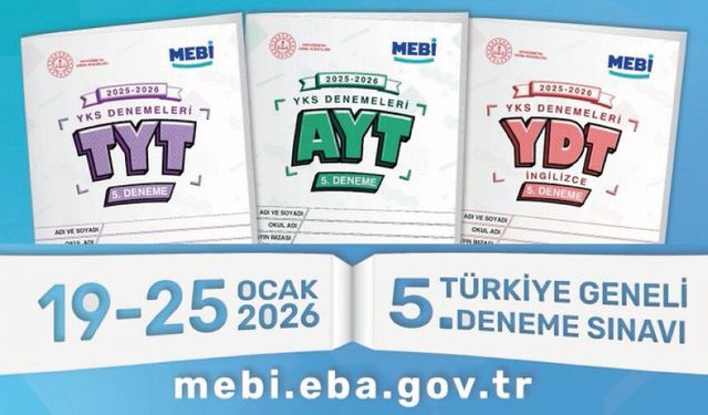 Türkiye Geneli 5. Deneme Sınavı başlıyor.