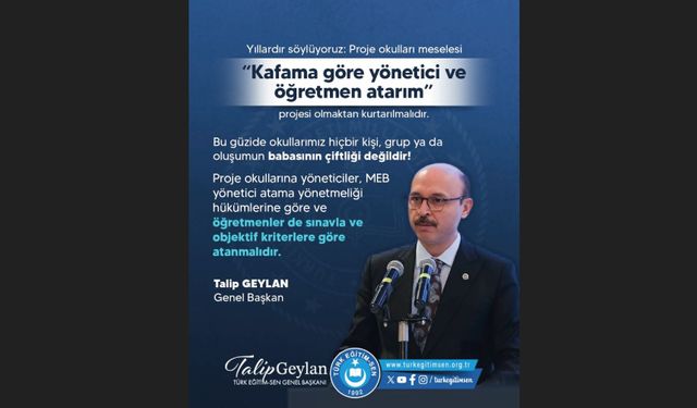 Kafama göre yönetici ve öğretmen atarım