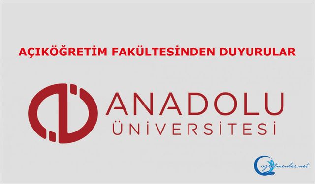 Açıköğretim Fakültesinden duyurular