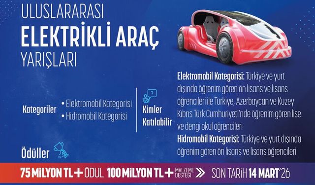 Uluslararası Elektrikli Araç Yarışlarına başvurularınızı bekliyoruz!