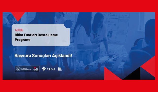 4006-TÜBİTAK Bilim Fuarları Destekleme Programın’ın 12. Çağrı Dönemi Başvuru Sonuçları Açıklandı