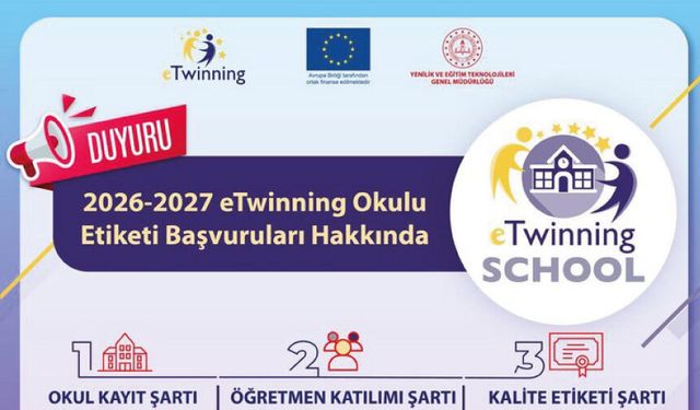 2026-2027 Dönemi eTwinning Okulu Etiketi Başvuruları hakkında bilgilendirme