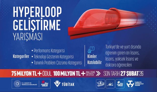 Hyperloop Geliştirme Yarışmamıza başvurularınızı bekliyoruz!