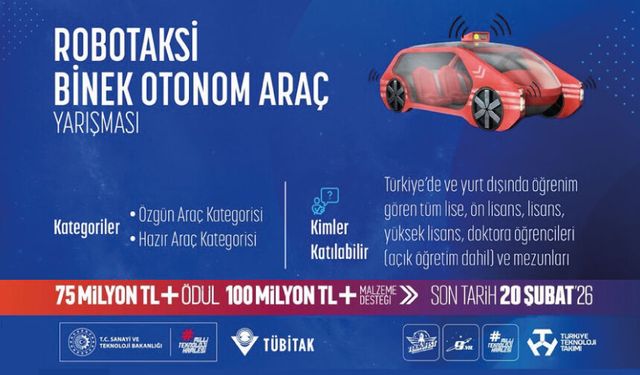 Robotaksi-Binek Otonom Araç Yarışmamıza başvurularınızı bekliyoruz!