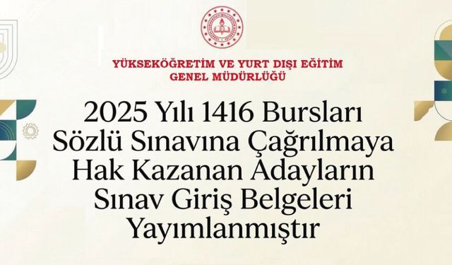 Sözlü sınav için adayların giriş belgeleri yayımlandı