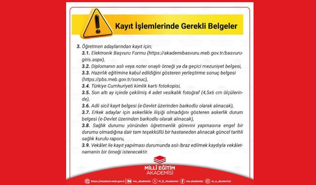 Millî Eğitim Akademisi Hazırlık Eğitimi Programı kayıt süreci bugün başladı