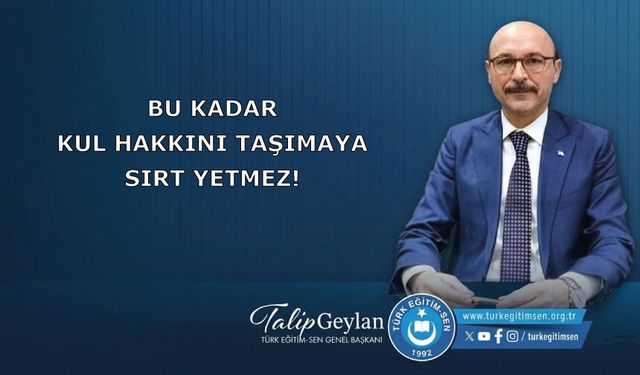 Bu Kadar Kul Hakkını Taşımaya Sırt Yetmez!