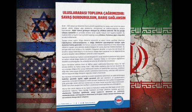 Uluslararası Topluma Çağrımızdır: Savaş Durdurulsun, Barış Sağlansın