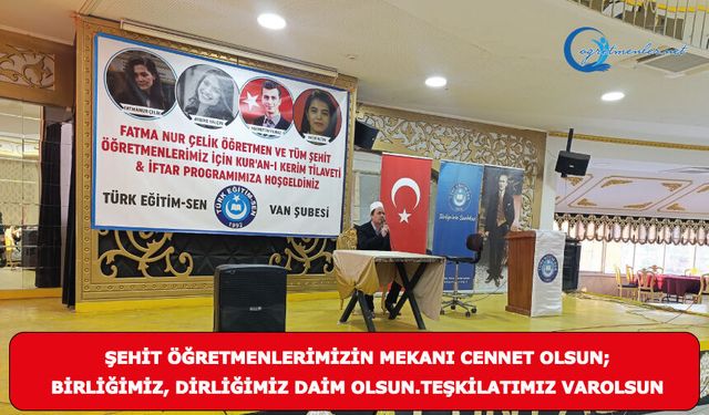 Fatma Nur Çelik Öğretmen ve tüm Şehit Öğretmenlerimiz için düzenlediğimiz Kur'an-ı Kerim Tilavetinin ardından üyelerimi