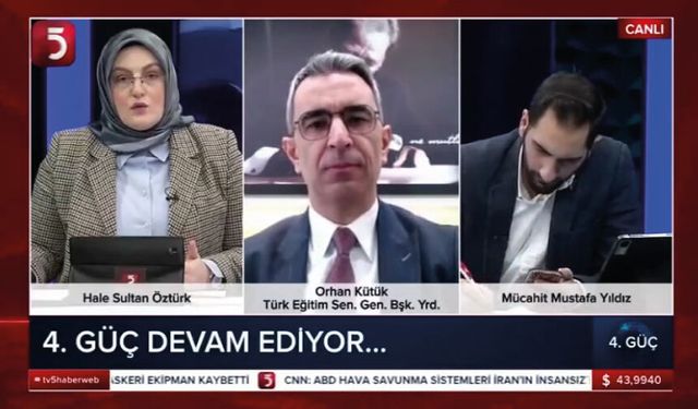 Orhan Kütük, Tv 5'te yayınlanan "4. Güç" programının canlı yayınına katıldı