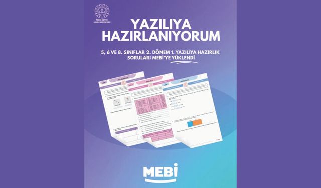 2. dönem 1. yazılıya yönelik hazırlık soruları MEBİ’de