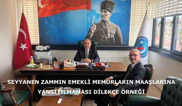 Seyyanen zammın emekli memurların maaşlarına yansıtılmaması dilekçe örneği