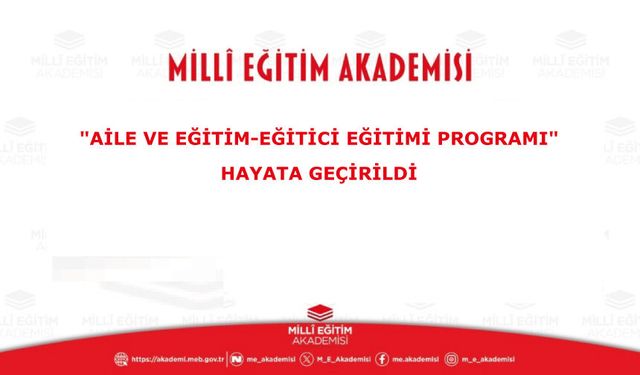 "Aile ve Eğitim-Eğitici Eğitimi Programı" hayata geçirildi