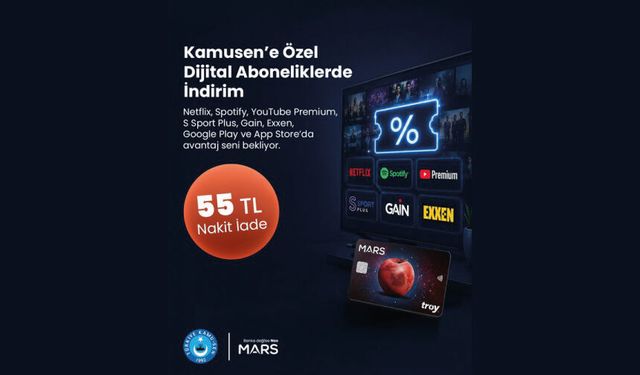Kamu-Sen dijital kartın ile kazan