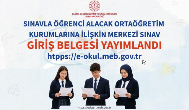 LGS Kapsamındaki Merkezî Sınav Giriş Bilgileri, Erişime Açıldı