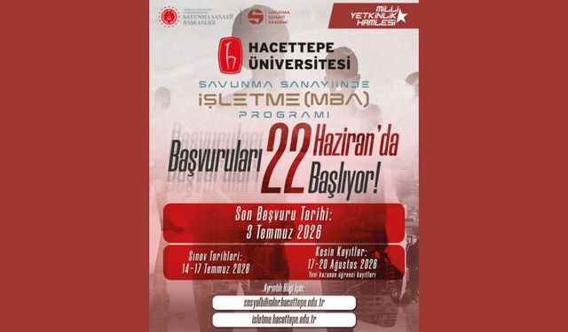 Savunma Sanayiinde İşletme (MBA) Programı yeni dönem başvuruları