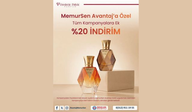 Memur Sen Avantaj Üyelerine Özel Frederic Patric