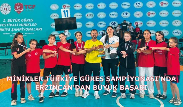 Minikler Türkiye Güreş Şampiyonası’nda Erzincan'dan büyük başarı