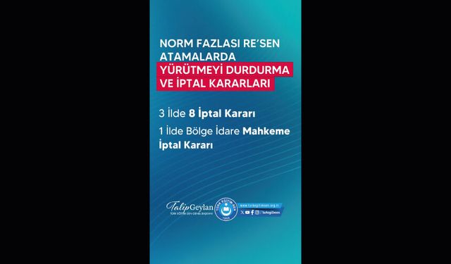 NORM FAZLASI RE’SEN ATAMALARDA YÜRÜTMEYİ DURDURMA VE İPTAL KARARLARI