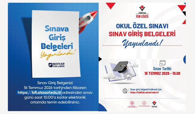 Sınav Giriş Belgeleri yayınlandı!