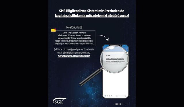 SMS Bilgilendirmelerimizle Kayıtlı İstihdamı Güçlendiriyoruz!