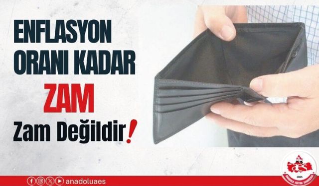 ENFLASYON ORANI KADAR ZAM 0(SIFIR) ZAMDIR!