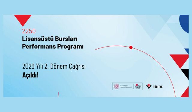 BİDEB 2250–Lisansüstü Bursları Performans Programı 2026 Yılı 2. Dönem Çağrısı Açıldı