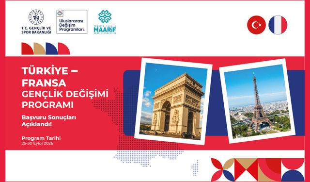 Türkiye-Fransa Uluslararası Gençlik Değişimi Programı başvuru sonuçları açıklandı!